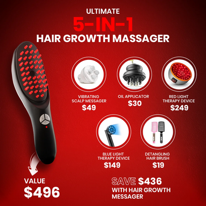 Hair Growth Massager 2.0 + (Free Rosemary Oil)